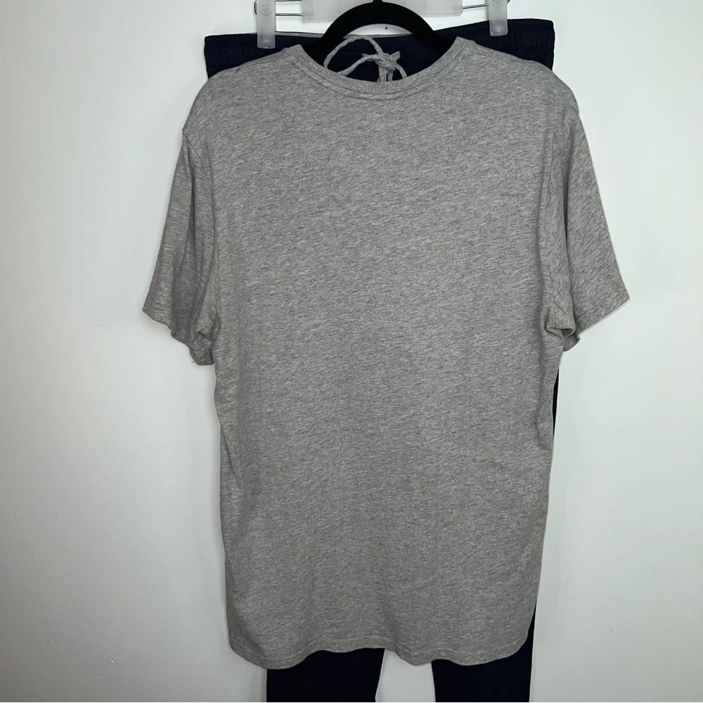 Polo by Ralph Lauren Pajama Set Gray Tee and Navy Pants Z Loungewear Sleepwear L